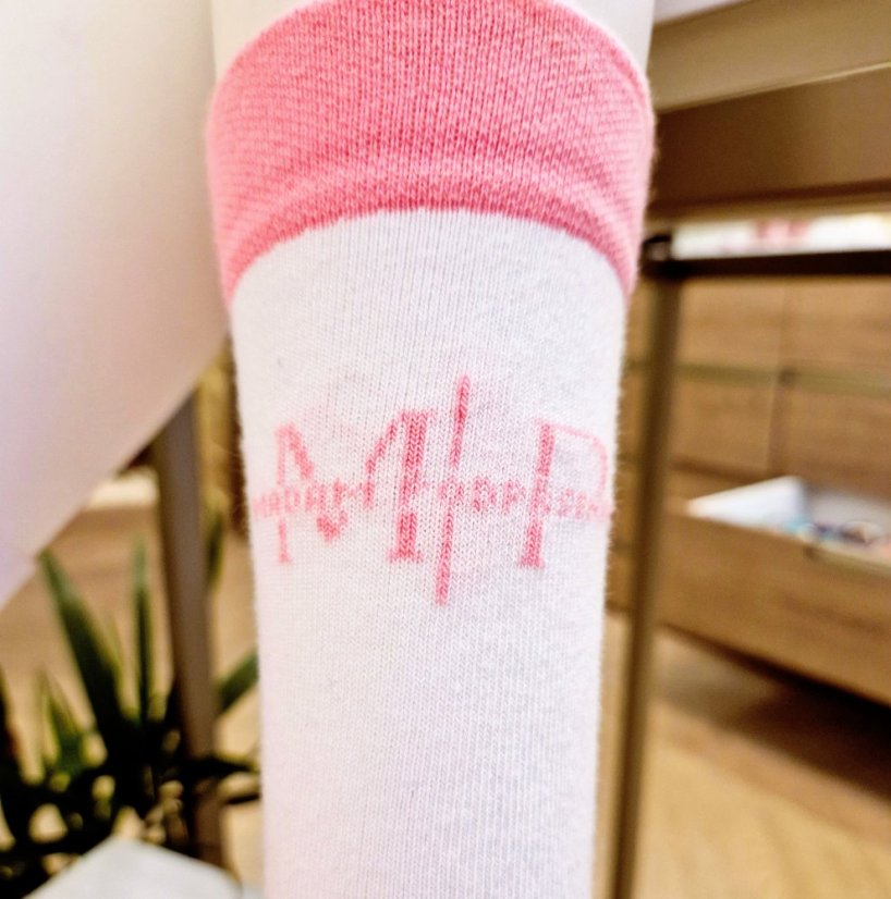 Ponožky Madam Popdrsenka Duo pack - růžová a bílá
